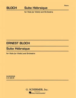 Suite Hebraique BLOCH Partition Grand format