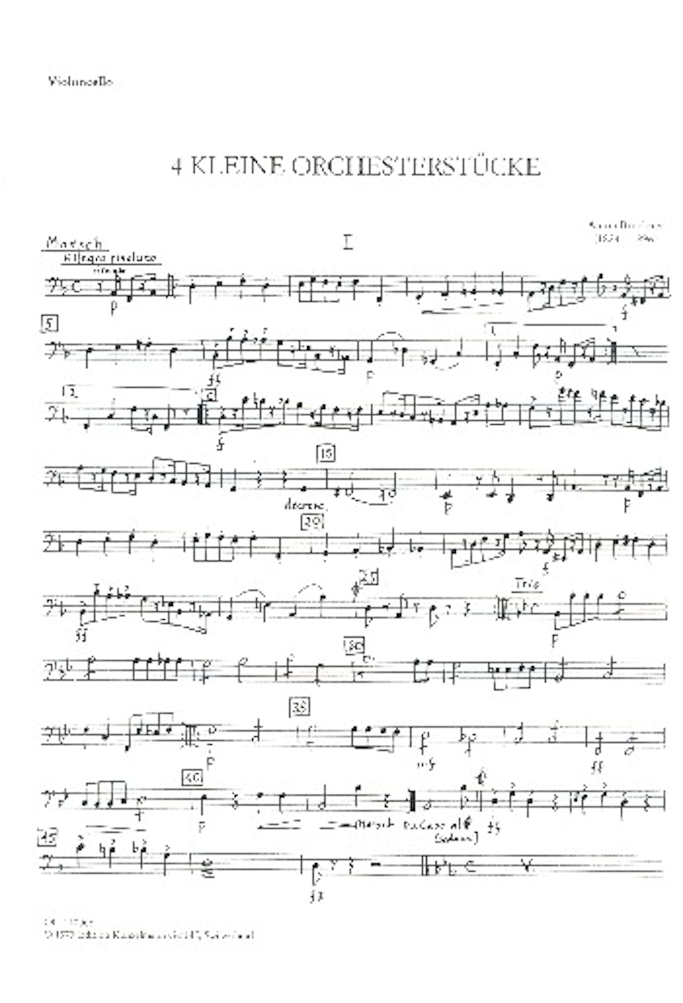 4 kleine Orchesterstücke BRUCKNER Partition