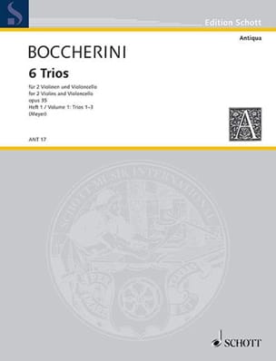 6 Trios, op. 35/1-3 BOCCHERINI Partition Trios