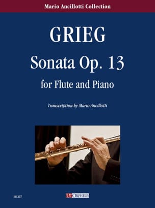 Sonata Op. 13 for Flute and Piano GRIEG Partition Flûte traversière