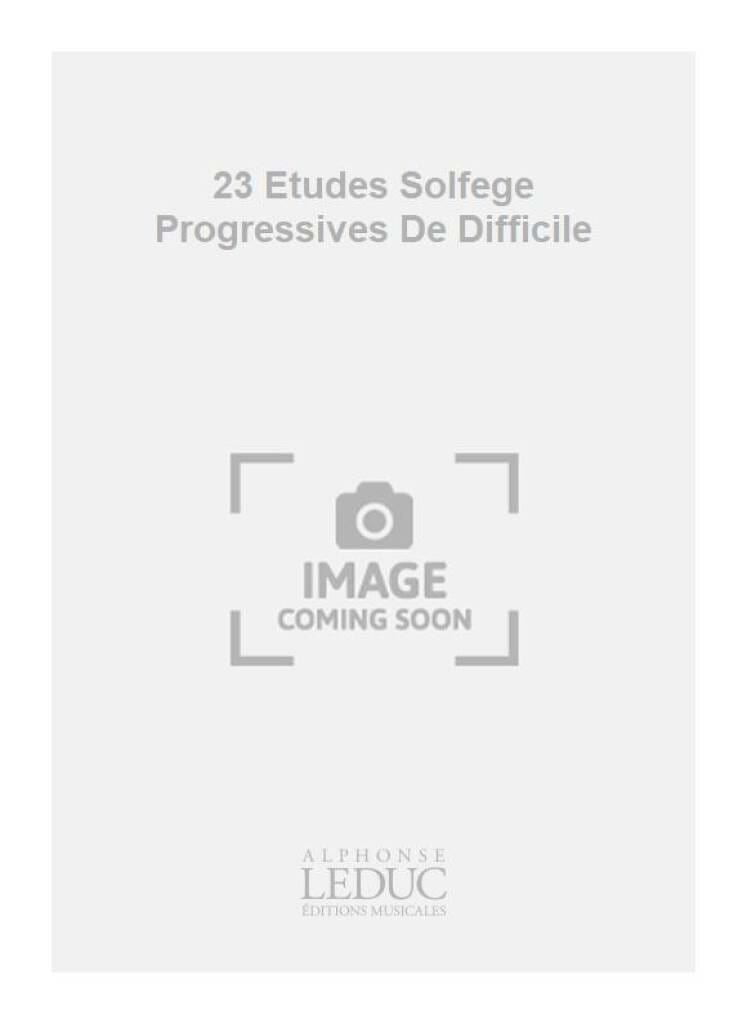 23 Etudes de solfège - avec acc. René Duclos Partition Solfèges