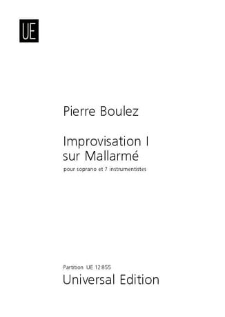 Improvisation 1 sur Mallarmé BOULEZ Partition Grand format