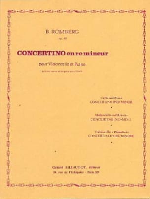 Concertino en ré mineur op. 51 ROMBERG Partition Violoncelle