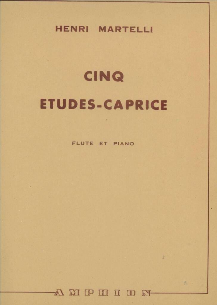 5 Etudes-Caprice Henri Martelli Partition Flûte traversière