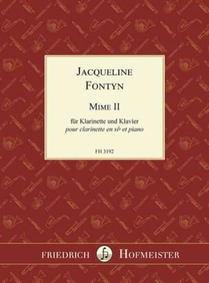 Mime II Jacqueline Fontyn Partition Clarinette