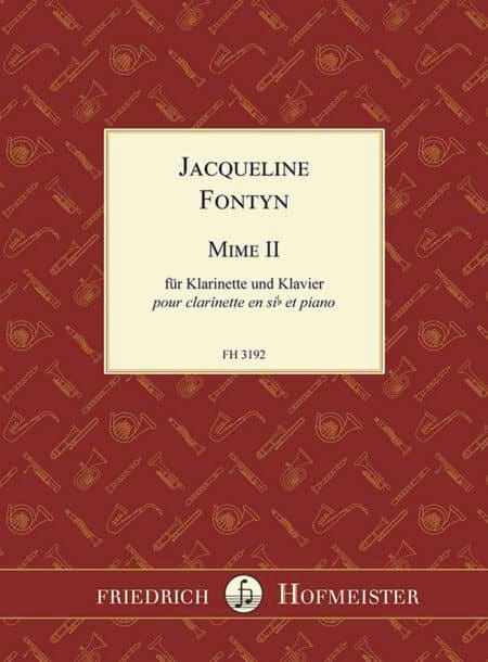 Mime II Jacqueline Fontyn Partition Clarinette