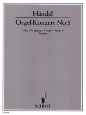Orgel-Konzert N° 5 F-Dur op. 4/5 - Partitur - HAENDEL - Partition