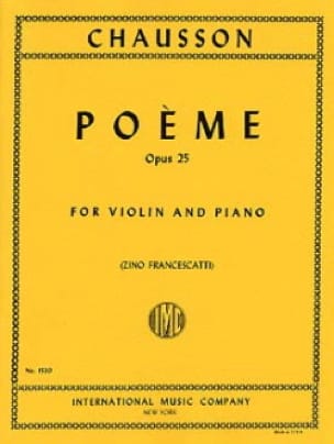 Poème op. 25 Francescatti - CHAUSSON - Partition - Violon