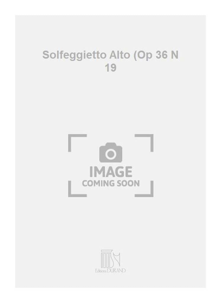 Solfeggietto n° 19 op. 36 Claude Ballif Partition Alto