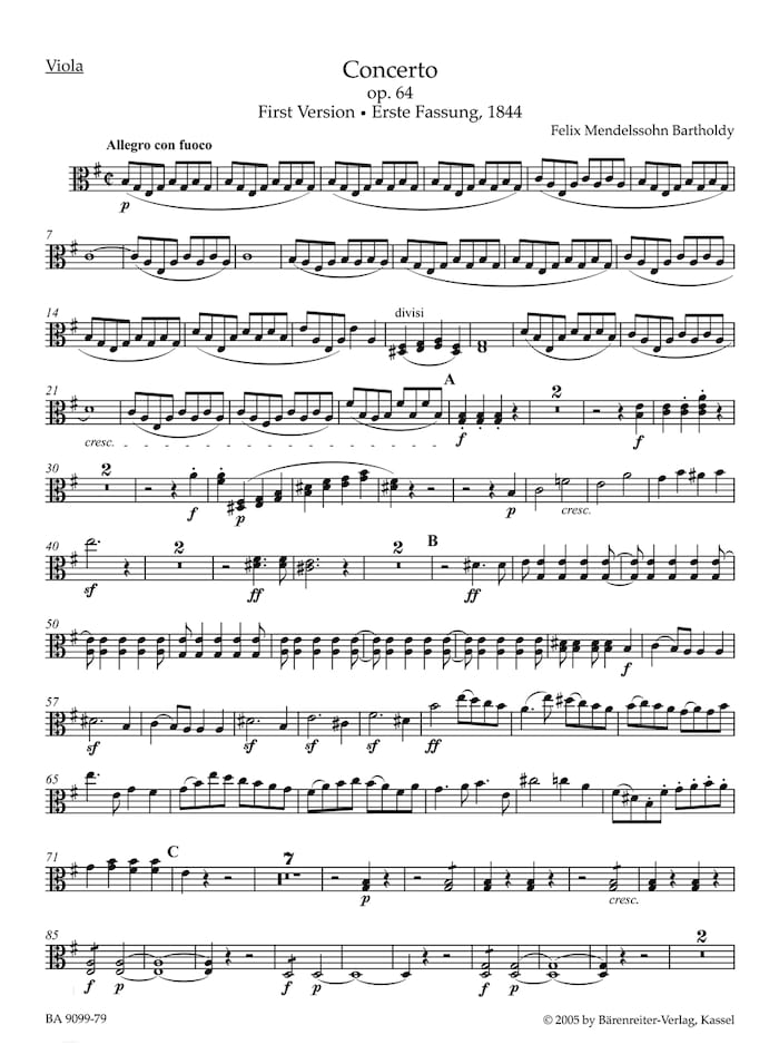 Concerto for Violin and Orchestra in E minor op. 64