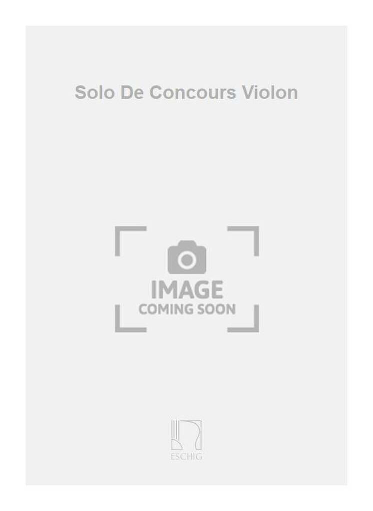 Solo de concours Léon Zighera Partition Violon