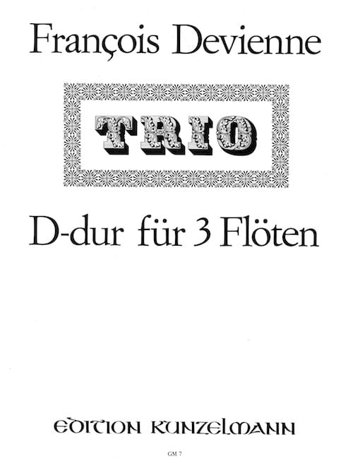 Trio D-Dur - 3 Flöten DEVIENNE Partition Flûte traversière