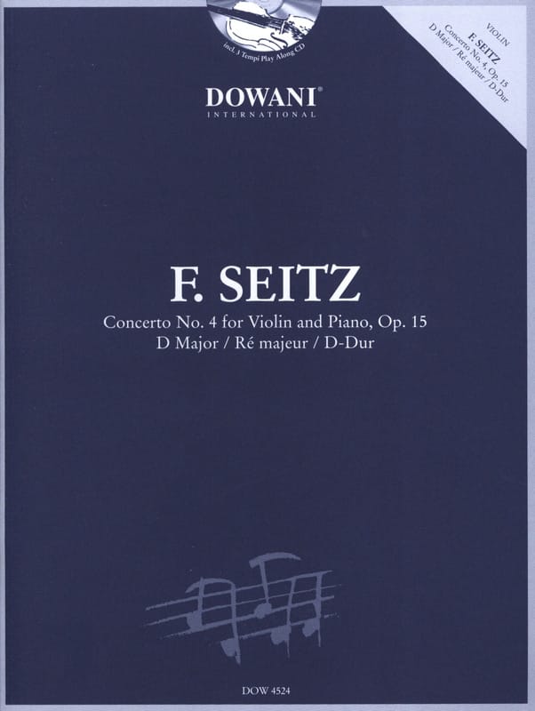 Concerto N°4 Op.15 en Ré Maj. Friedrich Seitz Partition Violon