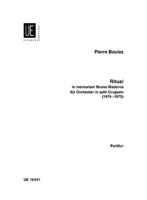 Rituel - Score BOULEZ Partition Grand format