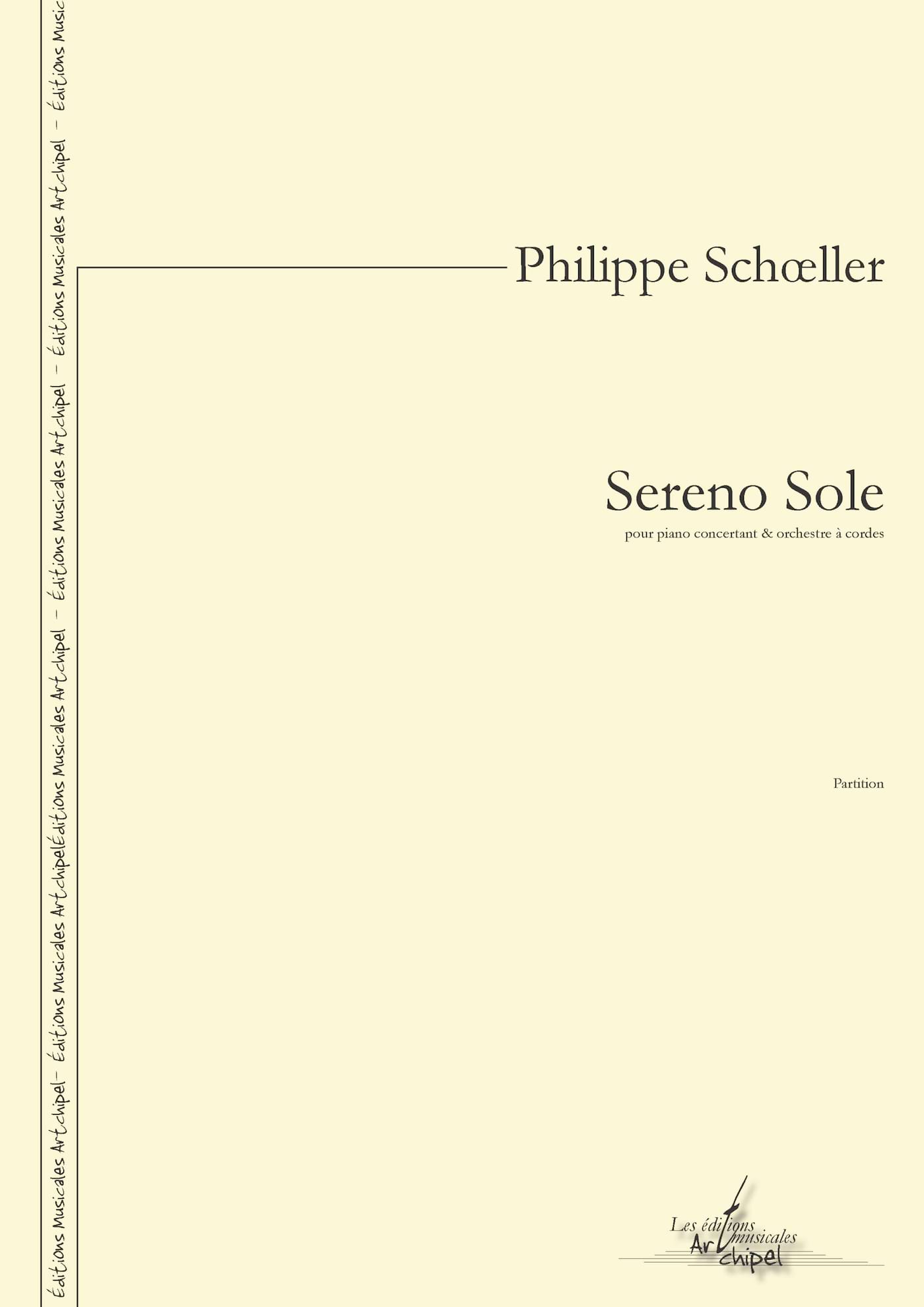 Sereno Sole Philippe Schoeller Partition Grand format