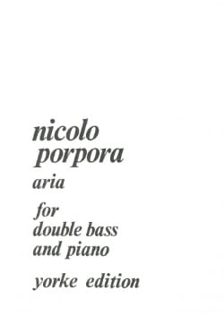 Aria - String bass piano Nicola Antonio Porpora Partition Contrebasse