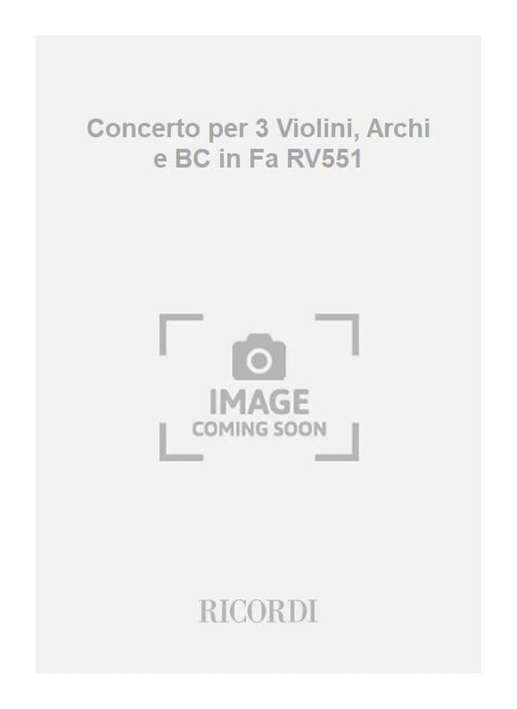 Concerto en Fa Maj. - F. 1 n° 34 - Matériel VIVALDI Partition