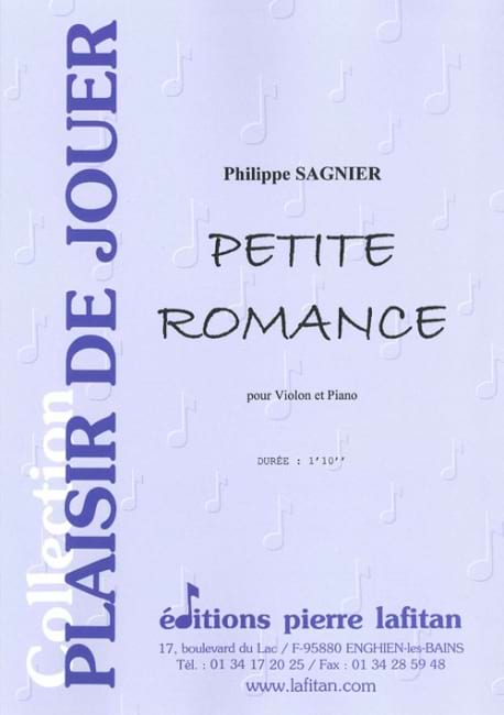 Petite romance Philippe Sagnier Partition Violon