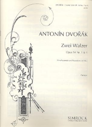 2 Walzer op. 54 Nr. 1 und 4 - Streichquartett - Partitur - DVORAK