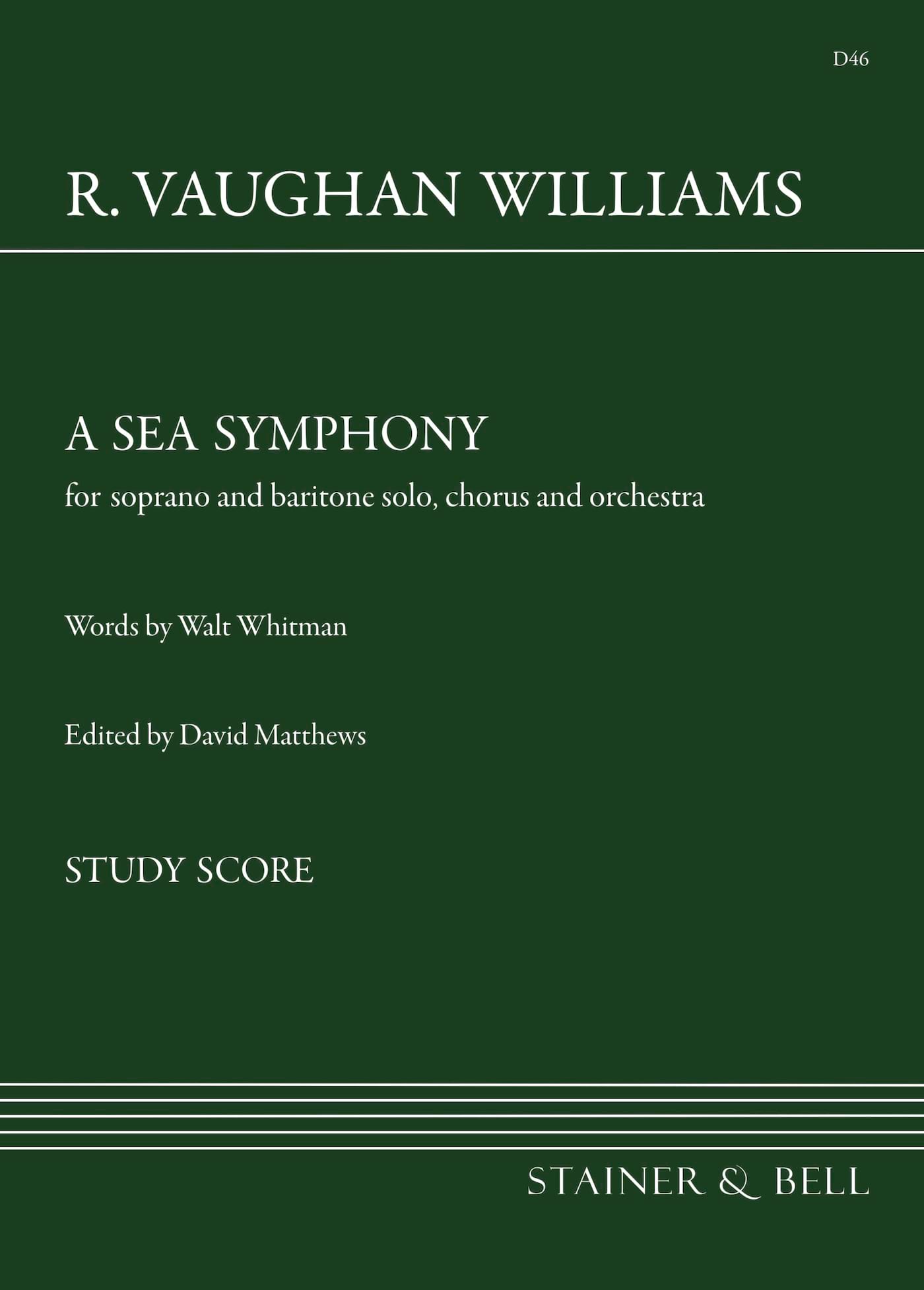 A Sea Symphony - WILLIAMS VAUGHAN - Partition - Grand format
