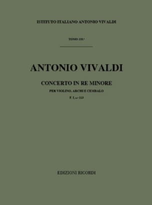 Concerto en ré min. - F. 1 n° 113 - Conducteur - VIVALDI - Partition