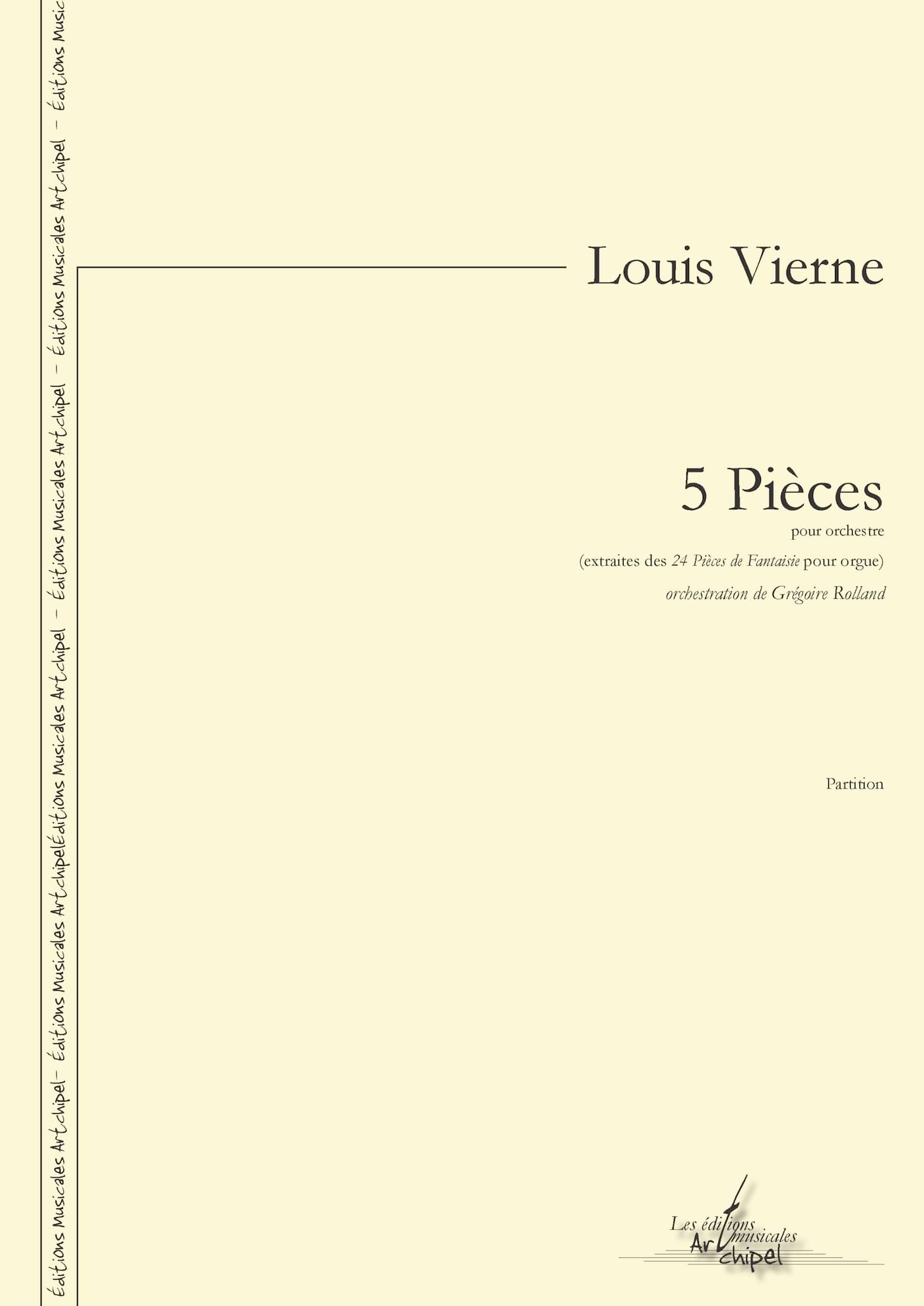 5 pièces VIERNE Partition Grand format
