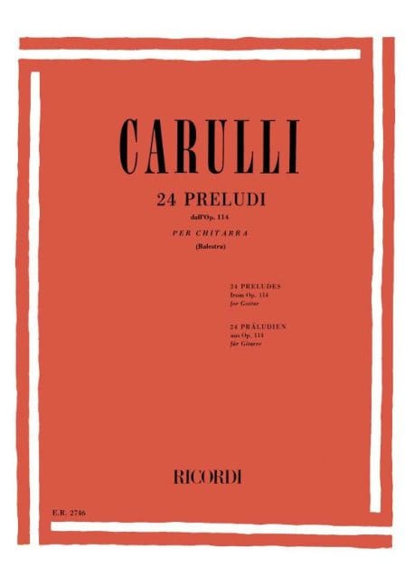 24 Préludes Opus 114 Ferdinando Carulli Partition Guitare