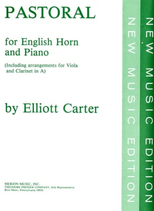 Pastoral - English horn piano Elliott Carter Partition Hautbois