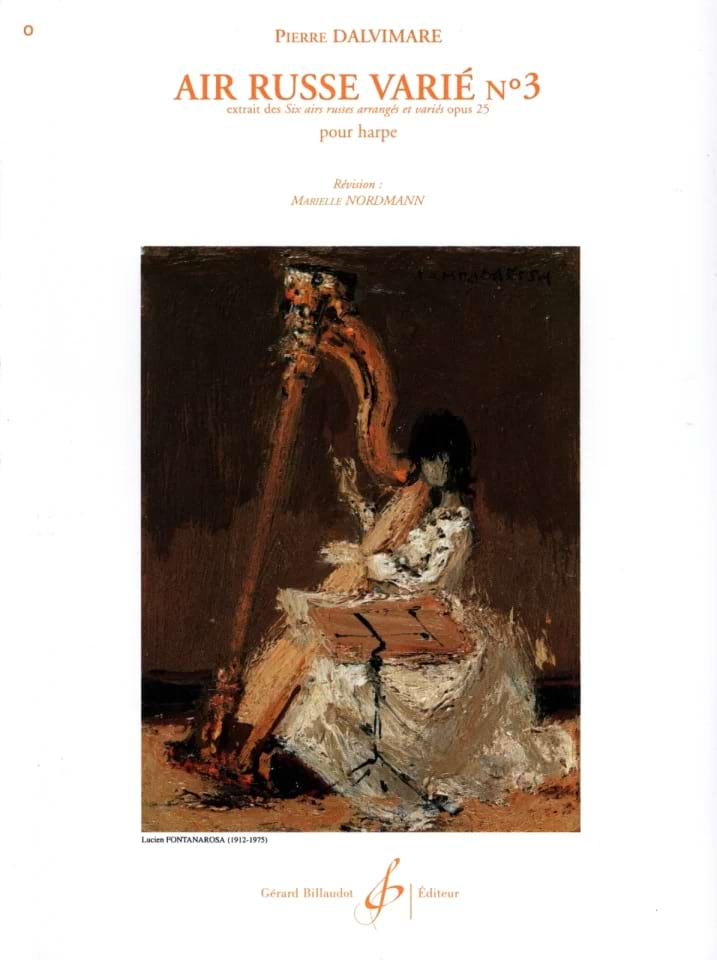 Air Russe Varié N°3 Pierre Dalvimare Partition Harpe