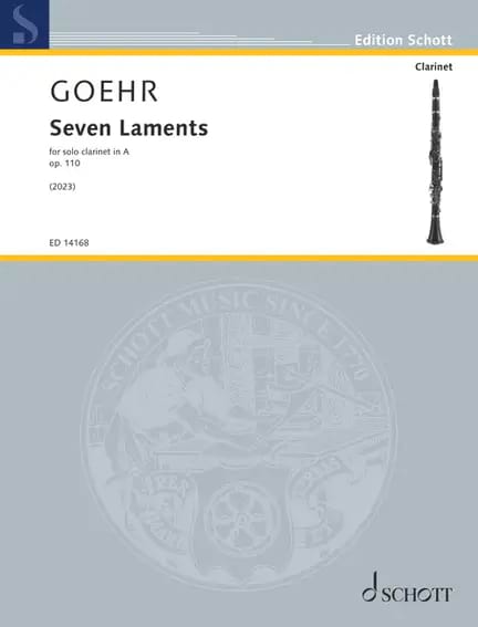 Seven Laments, opus 110 Alexander Goehr Partition Clarinette