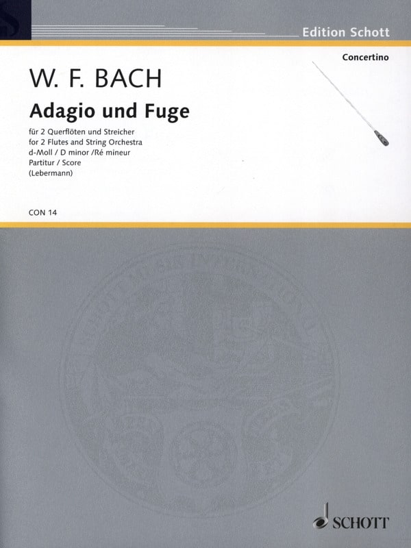 Adagio und Fuge d-moll, Falck 65 - 2 Querflöte Streicher