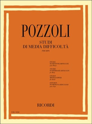 Etudes de Moyenne Difficulté Ettore Pozzoli Partition Harpe