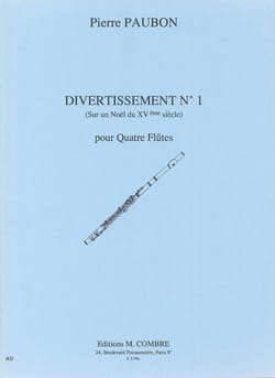 Divertissement n° 1 Pierre Paubon Partition Flûte traversière
