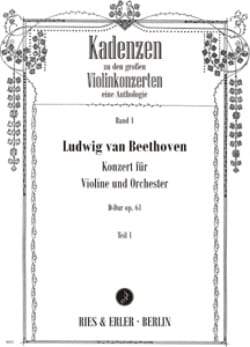 Cadences Concerto en Ré Maj. Op.61 de Beethoven Partition Violon