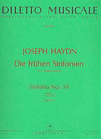 Sinfonia Nr. 39 g-Moll - Partitur - HAYDN - Partition - Grand format