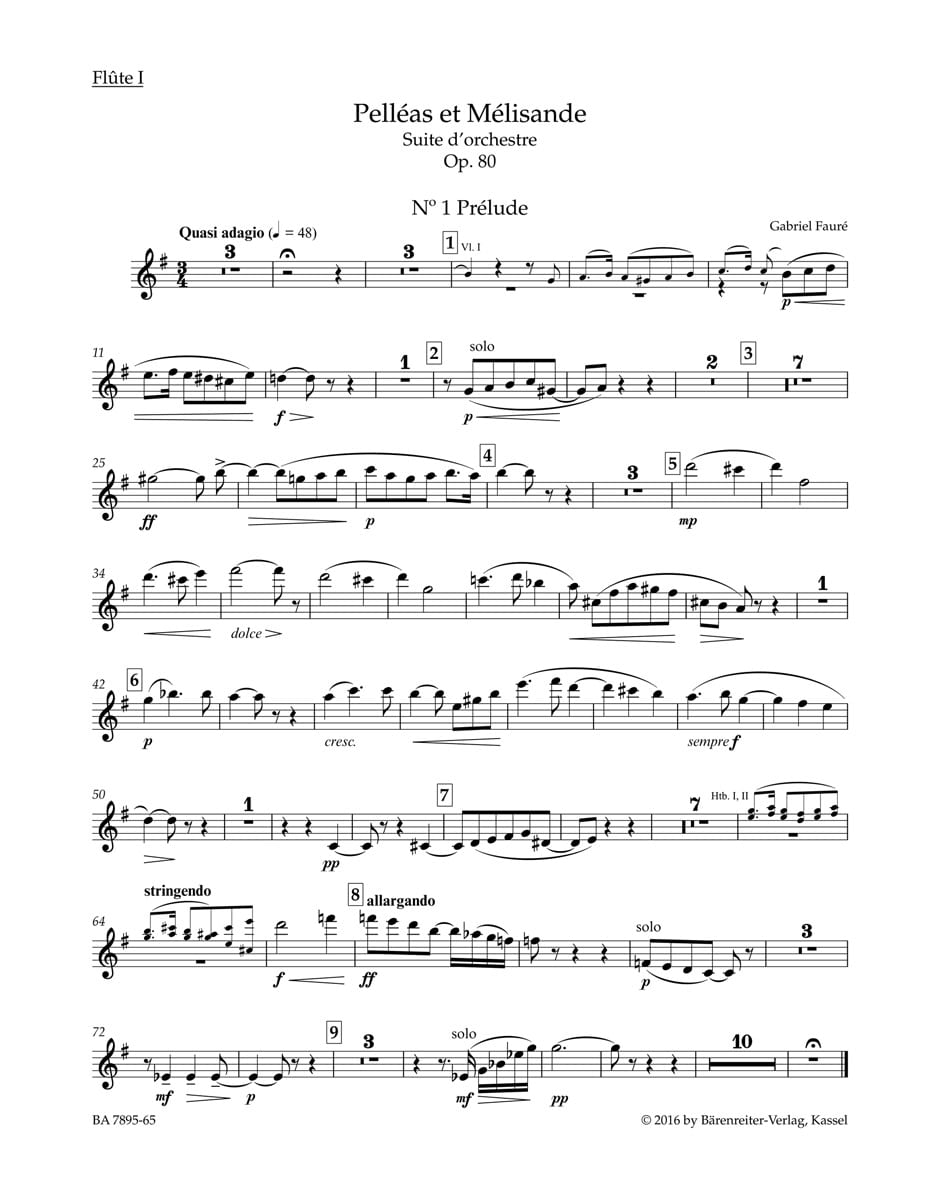 Pelléas et Mélisande op. 80 - Harmonie FAURÉ Partition