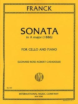 Sonate En la Majeur FRANCK Partition Violoncelle