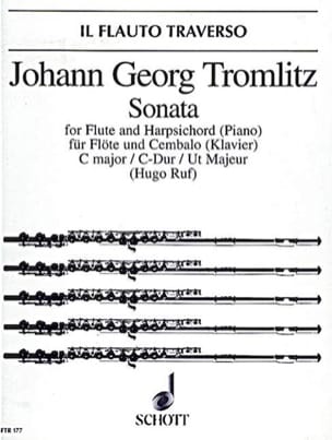 Sonate C-Dur - Flöte und Cembalo Klavier - Johann Georg Tromlitz