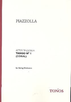 Tango N°1 Coral Astor Piazzolla Partition Grand format