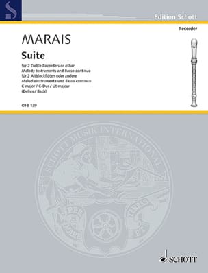 Suite C-Dur - 2 Altblockflöten BC Marin Marais Partition Trios