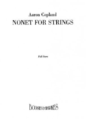 Nonet for Strings COPLAND Partition Grand format