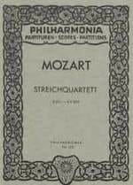 Streichquartett B-Dur KV 589 - Partitur MOZART Partition Petit format