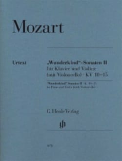 Sonates Wunderkind Volume 2 Pour Piano et Violon K. 10-15 - MOZART