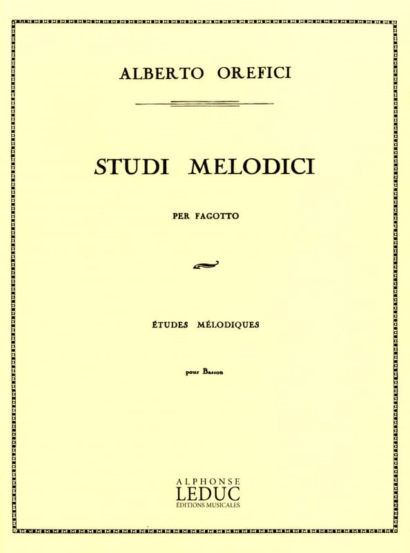 Studi Melodici Alberto Orefici Partition Basson
