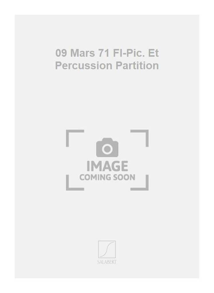 9 Mars 1971 Marius Constant Partition Flûte traversière