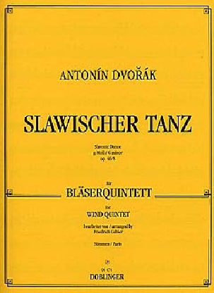 Slawischer Tanz g-moll op. 46/8 - Bläserquintett - Stimmen - DVORAK