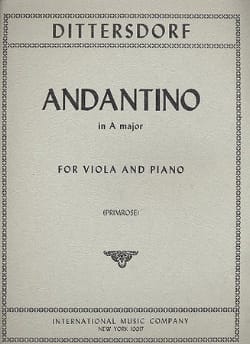 Andantino in A major Carl Ditters von Dittersdorf Partition Alto