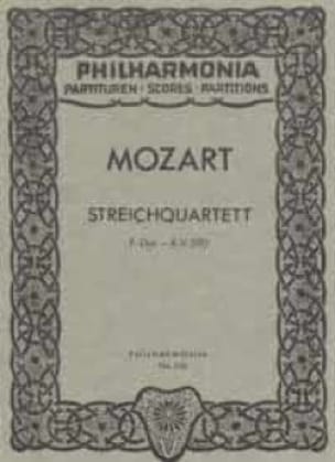 Streichquartett F-Dur KV 590 - Partitur MOZART Partition Petit format