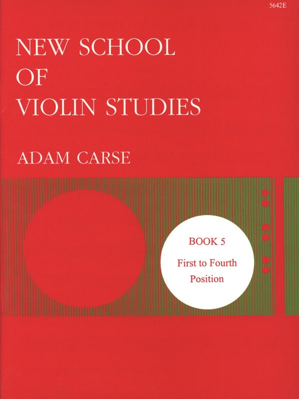 New school of violin studies - Volume 5 Adam Carse Partition Violon