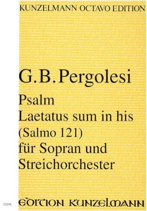 Psalm 121 - Laetatus sum in his - Partitur - PERGOLESE - Partition